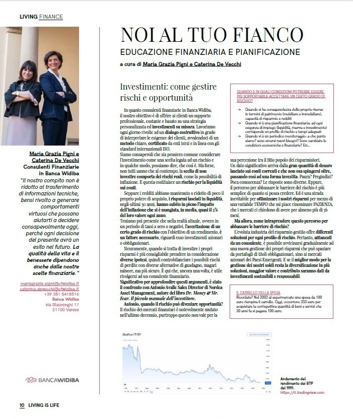 Rappresentazione visiva dell'articolo: rischi e opportunità: la diversificazione